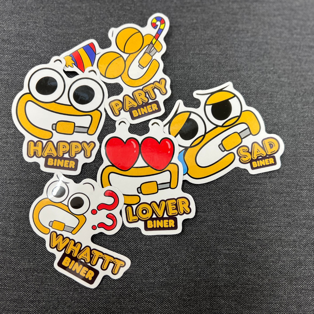 Happy Biner 5-Pack Emoji Stickers