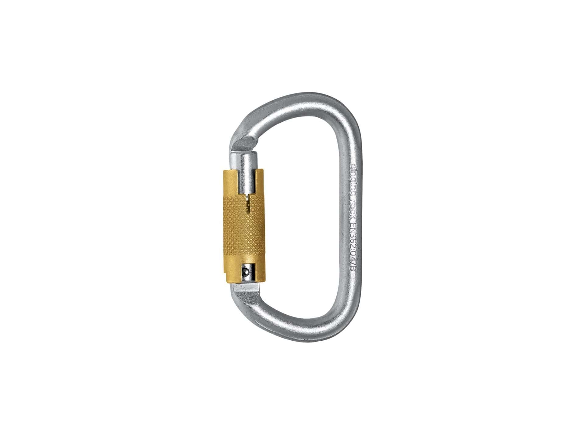 Singing Rock Steel Oval Triple Lock Carabiner - Happy Biner