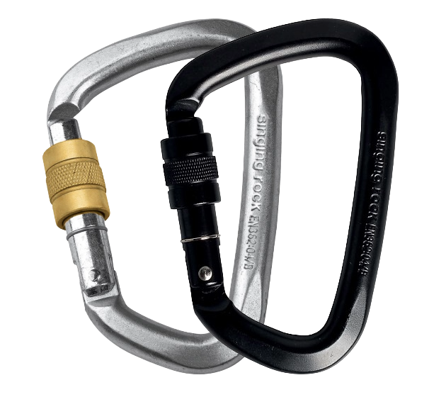 Singing Rock Steel D Screw Carabiner