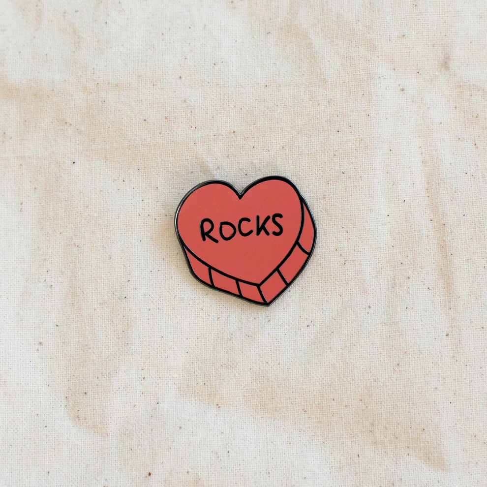 FiveFoot Heart Rocks Enamel Pin