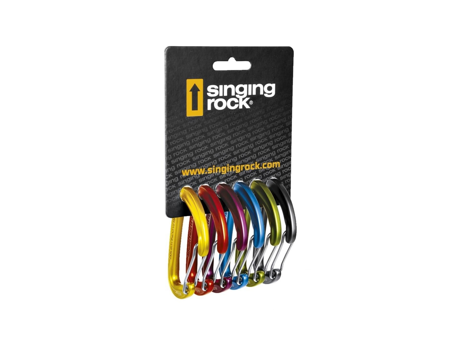 Singing Rock Vision Straight Wire Carabiners - 6 Pack - Happy Biner