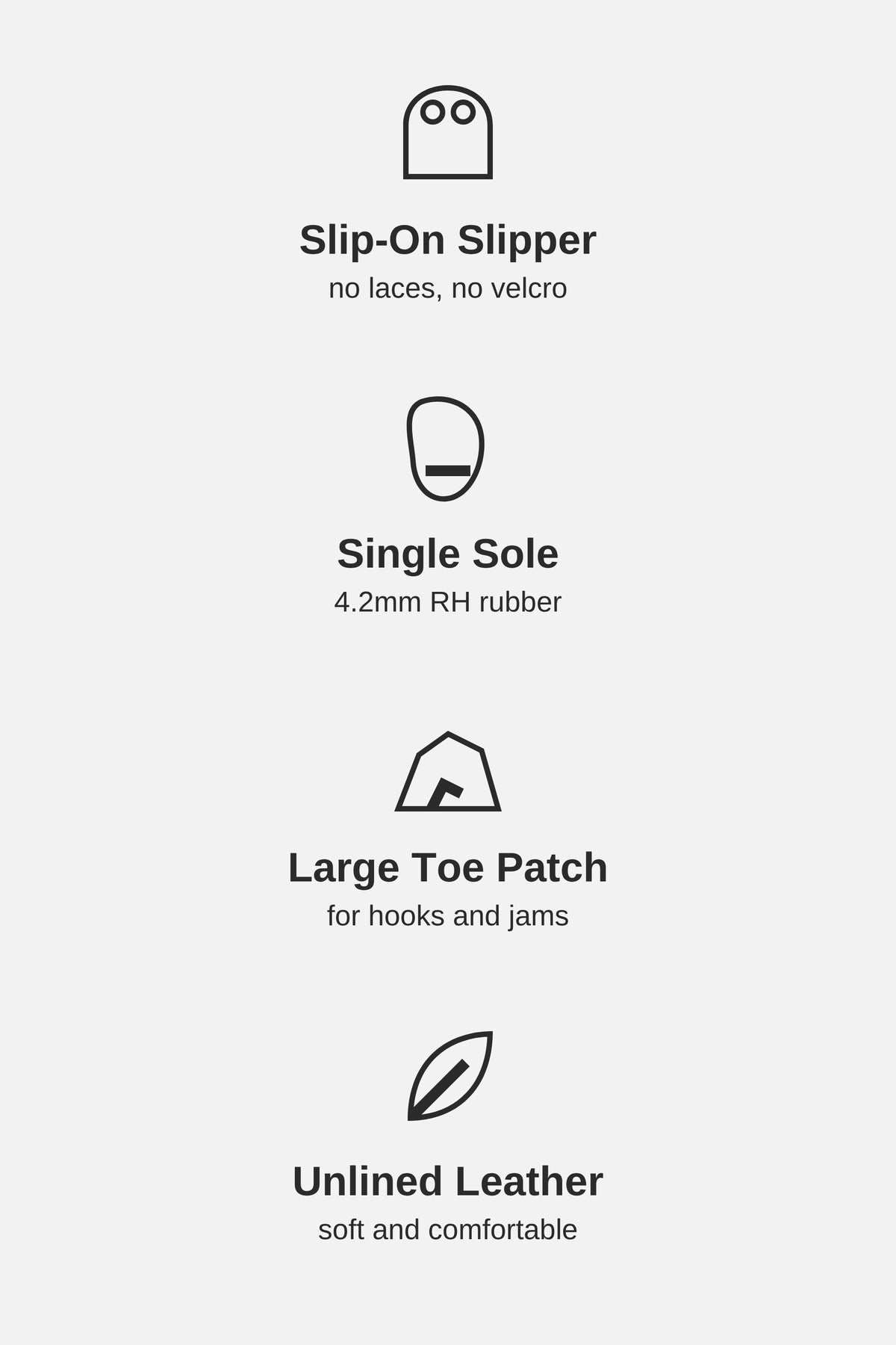 Unparallel Mocc highlights: slip-on slipper, single sole, large toe patch, unlined leather