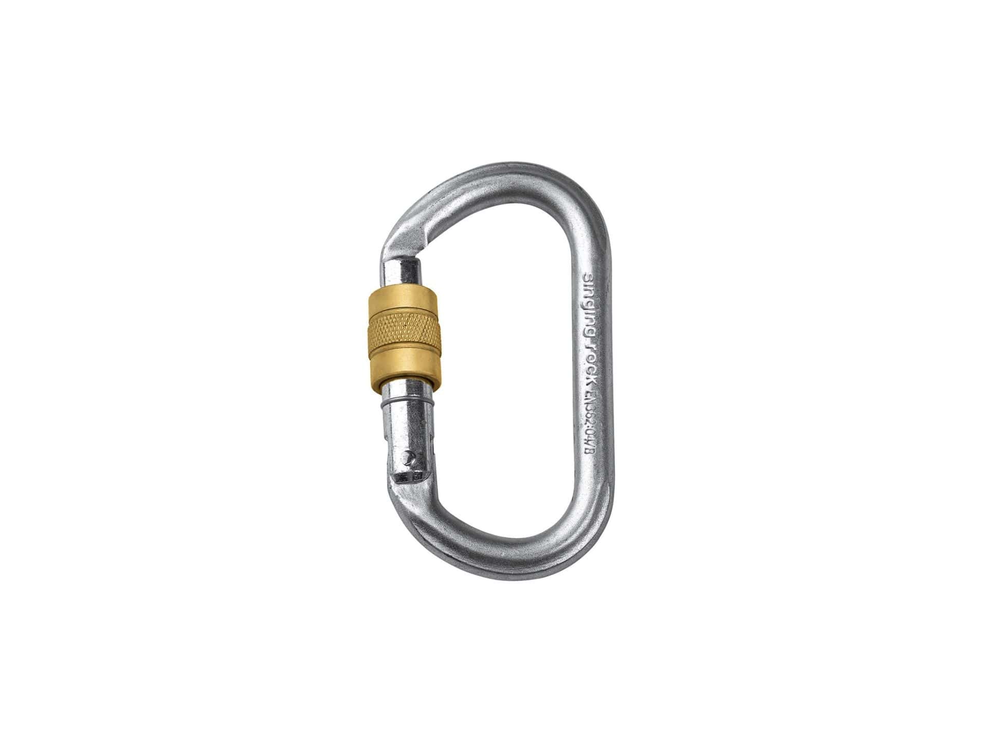 Singing Rock Oval Steel Screw Carabiner - Happy Biner