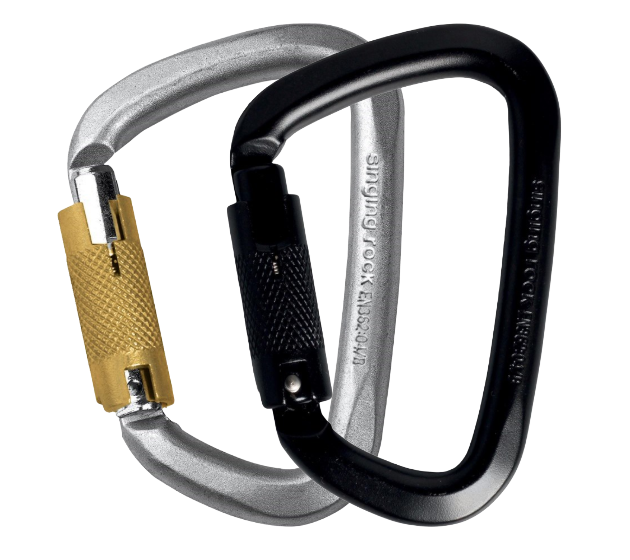 Singing Rock Steel D Triple Carabiner